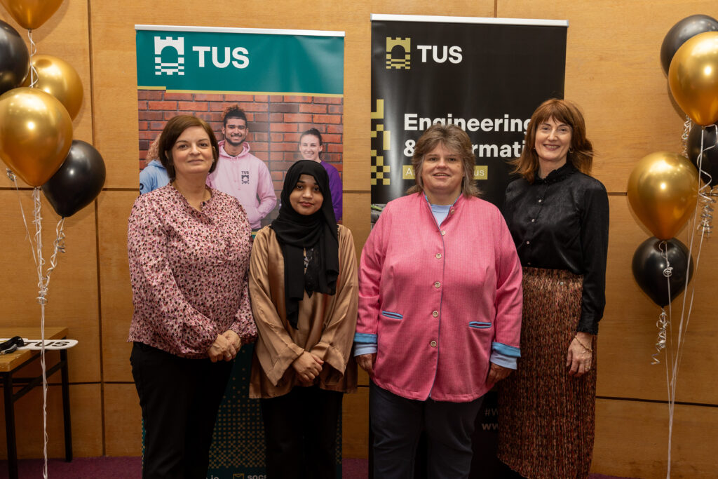 Pictured: Colette Breheny, lecturer, polymer & mechanical engineering; Jane Burns, director of Jane Burns, Director of Education & Public Engagement and Breda Lynch, Head of Department, Mechanical & Polymer Engineering. Photo: Nathan Cafolla.
